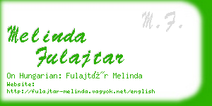 melinda fulajtar business card